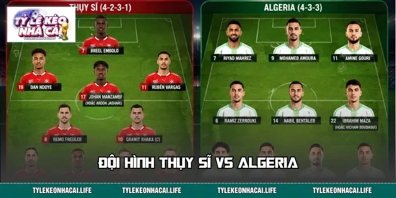 Đội hình Thụy Sĩ vs Algeria và điểm nhấn chiến thuật