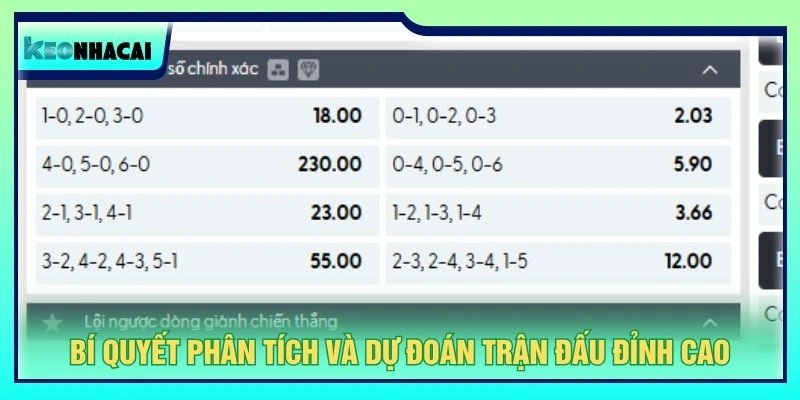 Bí quyết phân tích và dự đoán trận đấu đỉnh cao