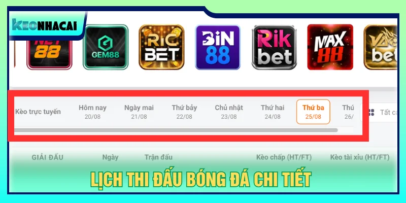 Lịch thi đấu bóng đá được cập nhật nhanh chóng và chính xác